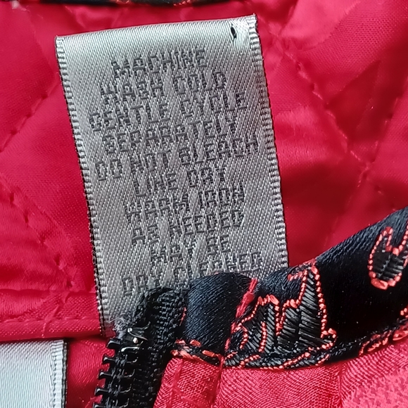 🔺️SOLD!Chico's 100% Silk Quilted Jacket Size L (Chico's 2) Red Chinese Lantern - Picture 11 of 14